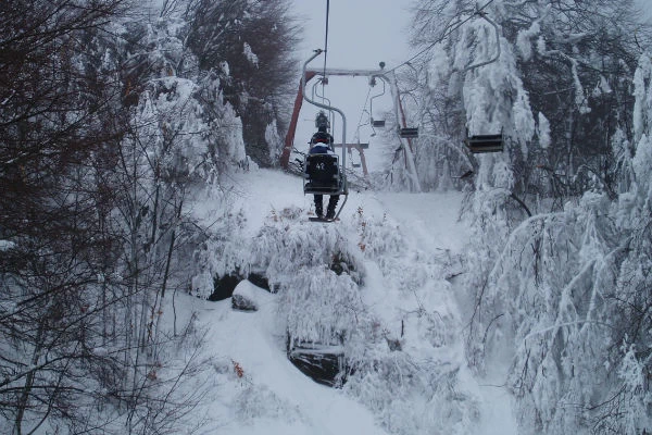  Θαυμάσιο σκι ανάμεσα στις αγριόλευκες στο χιονοδρομικό στο Πήλιο.