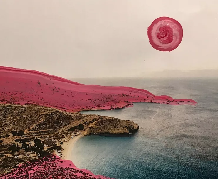 Untitled, inkjet print and gouache on paper, 21x29,7cm, 2025