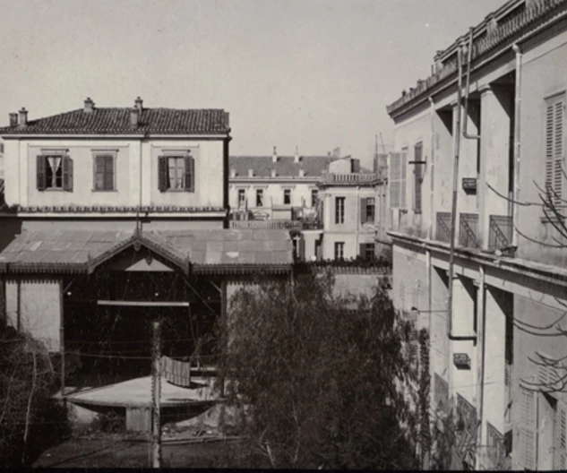 Δεκαετία 1920. Νότια όψη κτηρίου Ελληνικού Ωδείου