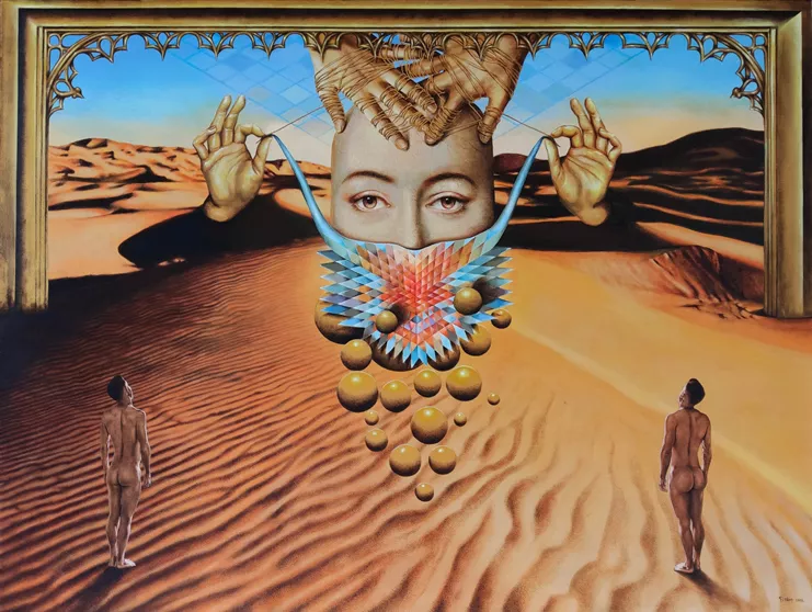 the queen of balance, 120x89cm, acrylic on canvas, 2022