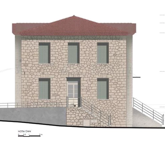 Μελέτη αποκατάστασης της νότιας όψης του κτηρίου Προσωπικού