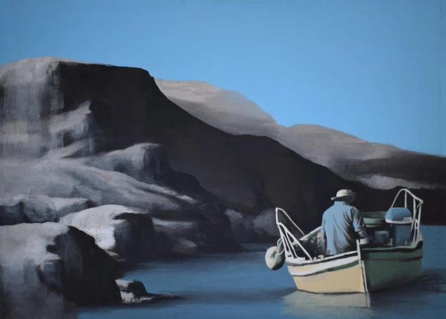 Βασίλειος Καγκαράς, Εσωστρέφεια, 67x92cm, Ακρυλικά
