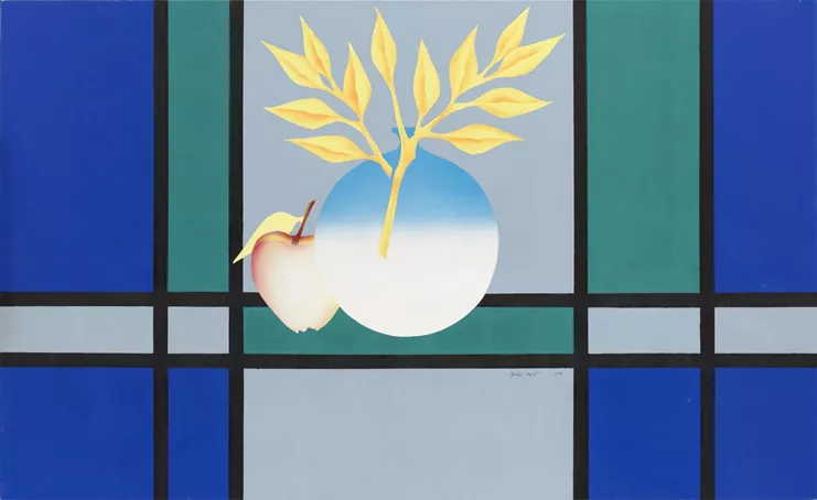 Χρίστος Καράς Βάζο και μήλο,105x172εκ.,2014