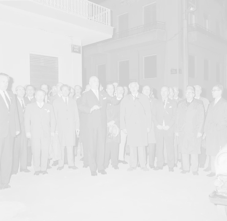 Αθήνα, 24 Οκτωβρίου 1963, Άγρας 20, βράδυ. Επίσκεψη από μέλη της Σουηδικής κοινότητας της Αθήνας για χορωδιακά συγχαρητήρια.