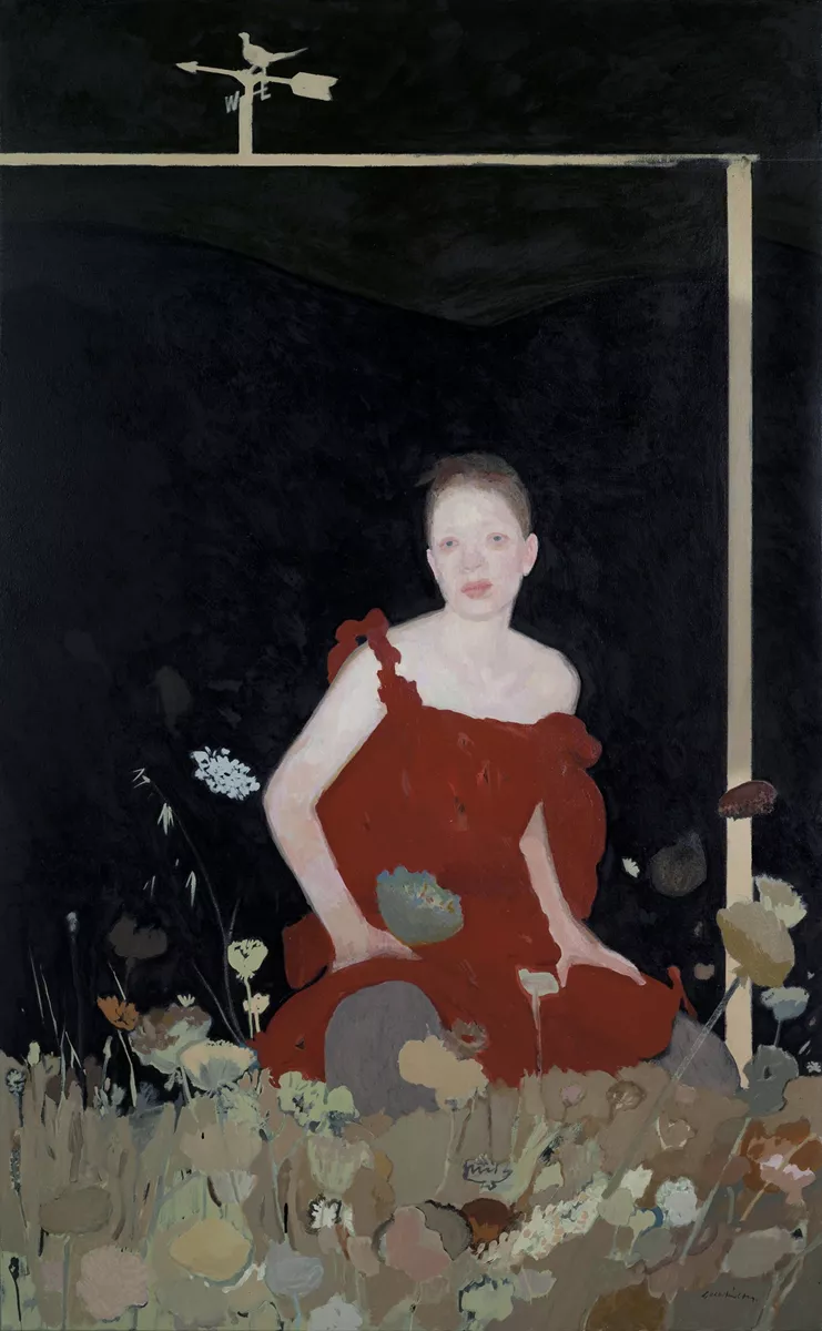 Χωρίς τίτλο, 2004, λάδι σε μουσαμά, 180 x 110 εκ., Συλλογή Σωτήρη Φέλιου Photo: Studio Vaharidis