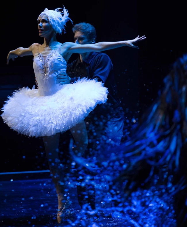 Η λίμνη των κύκνων στο νερό