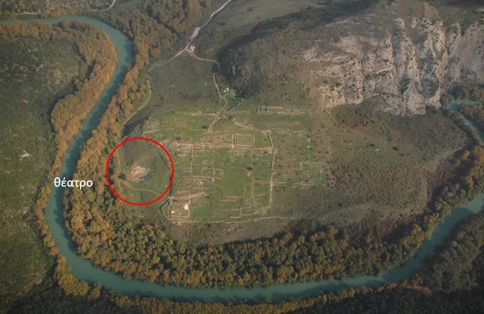 Αεροφωτογραφία του οχυρωμένου οικισμού Γιτάνων