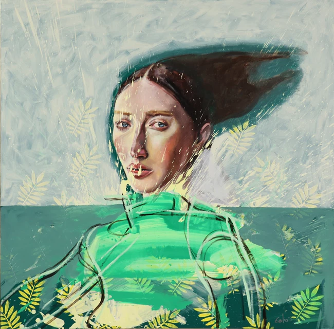 Ξανθοπούλου Εμιλία, Άτιτλο 2019, λάδι σε καμβά 100 Χ 100 αρ. κτ. 2767