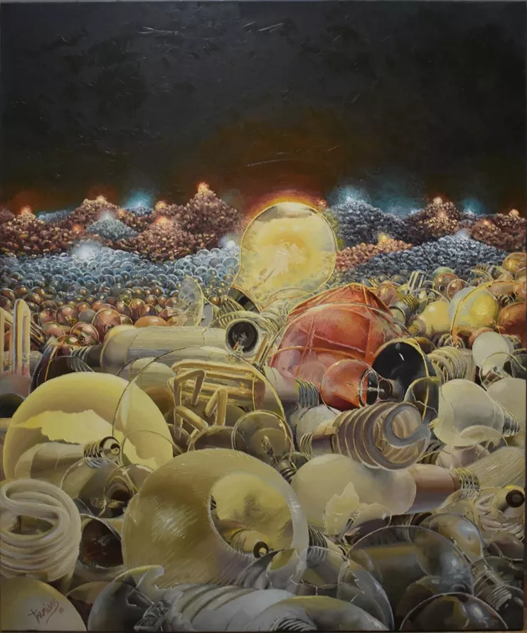 Θεόδωρος Κεμίδης, «Ιεραρχία», 120x100cm, από τη σειρά «Αντικαταστάσεις» του 2018