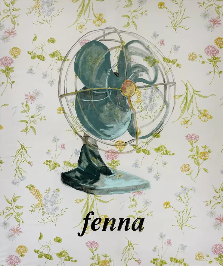Nicole Economides, «fenna», 2023, Oil paint on sheet, 120 x 100 cm, Unique, courtesy the artist