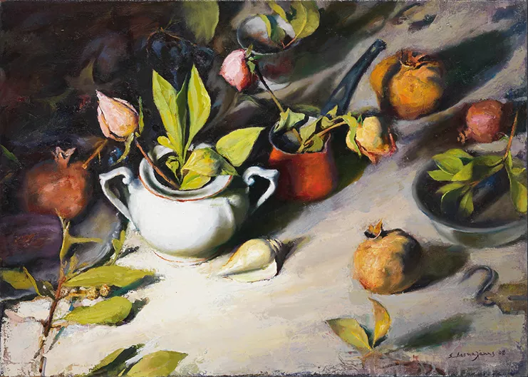 Νεκρή φύση, 2008, λάδι σε μουσαμά, 50 x 70 εκ. Συλλογή Σωτήρη Φέλιου