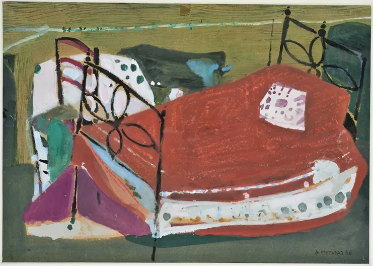 Δημήτρης Μυταράς, &quot;Εσωτερικό&quot;, 1958. Εθνική Πινακοθήκη − Μουσείο Αλεξάνδρου Σούτσου