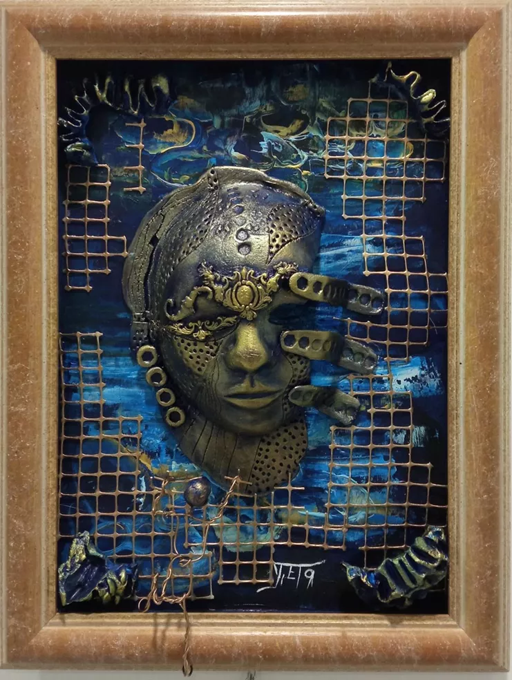 Petya Hasamska, International politics, 60x46cm, μικτή τεχνική