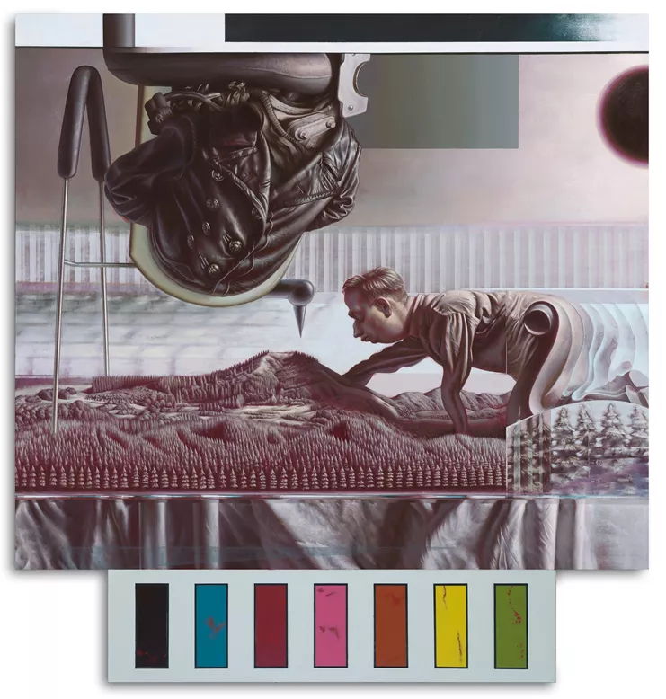 &quot;Scale model”, Νίκος Μόσχος. Διαστάσεις: 180 x 170 cm. Υλικό: ακρυλικά σε καμβά/ acrylic on canvas. Χρονολογία: 2025. Courtesy of the artist and Zoumboulakis Gallery