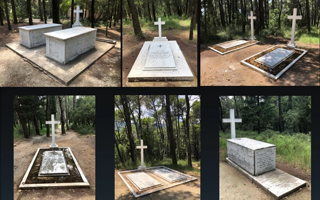 Ταφικά μνημεία κοιμητήριο Τατόι
