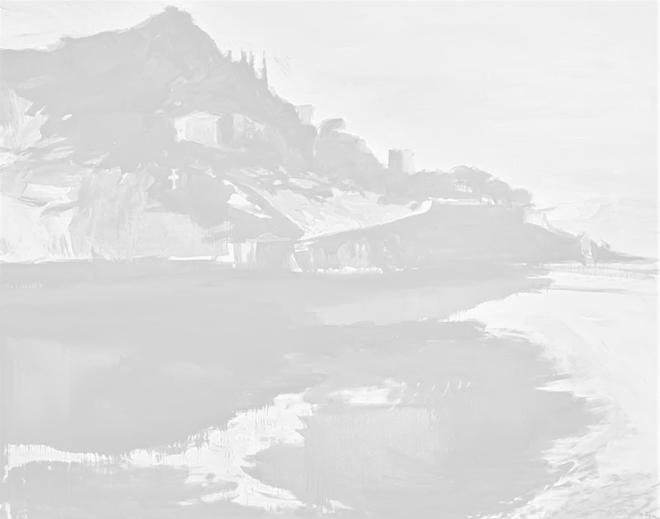 Παναγιώτης Τέτσης (1925 - 2016) «Ύδρα», 2006 (Από την ενότητα Θάλαττα), Λάδι σε μουσαμά, 200 x 284 εκ