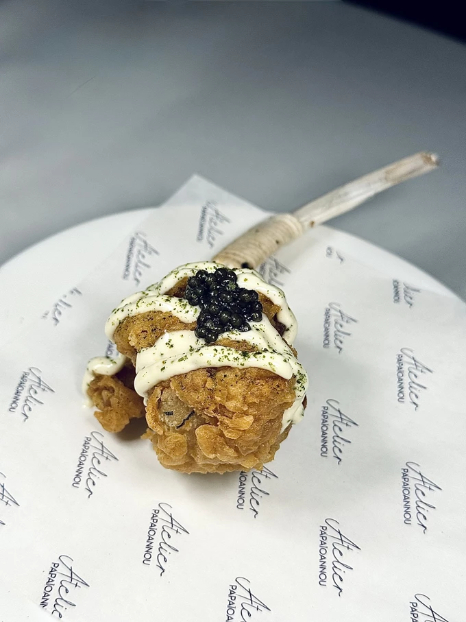 Το τηγανητό κολάρο σφυρίδας στο Ατελιέ Παπαϊωάννου