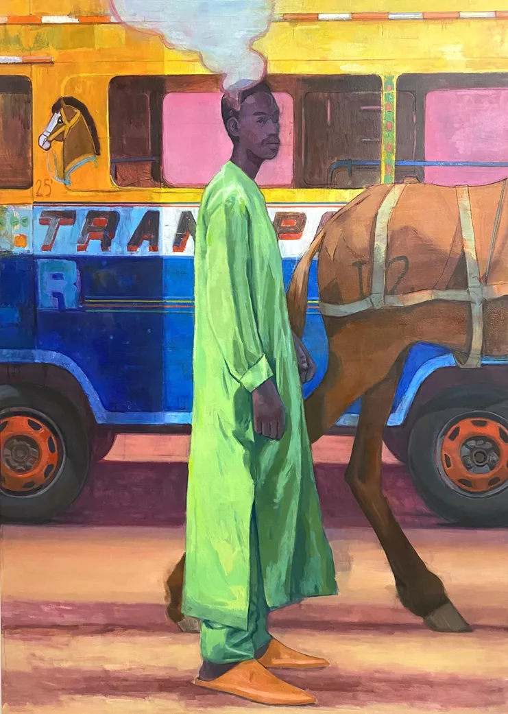 Μιχάλης Κιούσης, "The Crossroad", acrylic and oil on canvas, 170 x 120, 2023