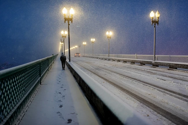 Night Photography Anthony Rampersad # Trinidad & Tobago # Snowy Night, Knoxville