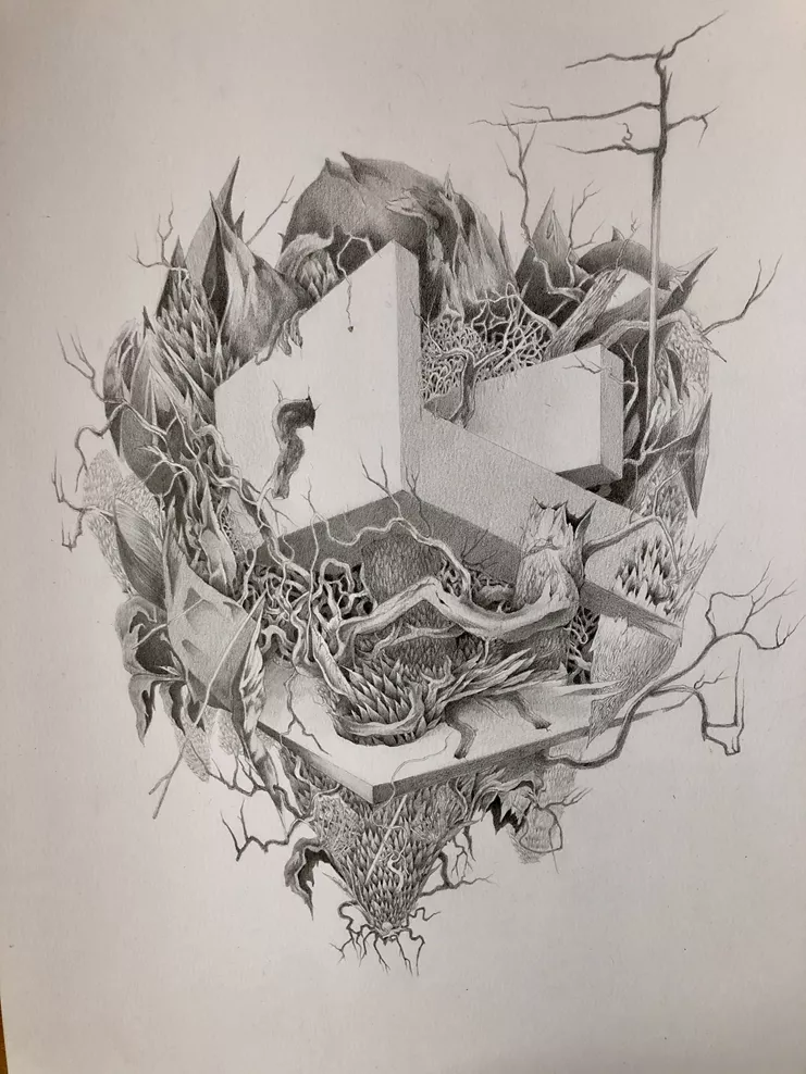 Ανδρέας Τσιρικώνης, Άτιτλο 2, Μολύβι σε χαρτί Α3