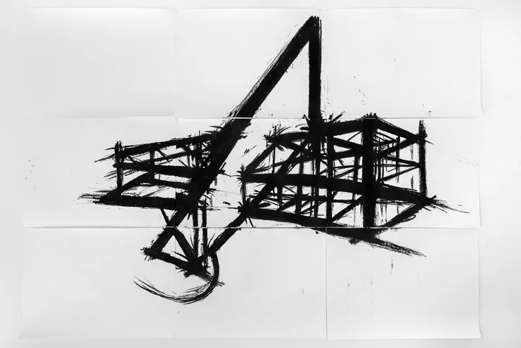 Untitled, 2022, oil stick on paper