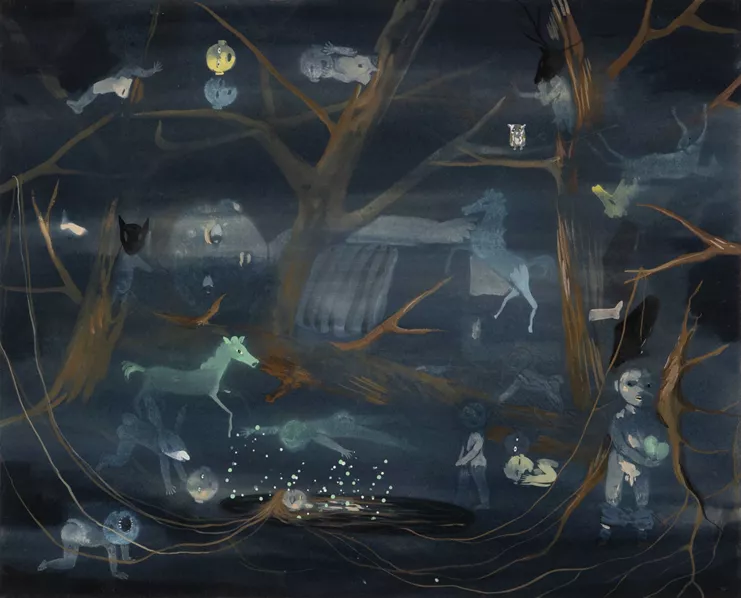 Κωνσταντίνος Κακανιάς, &quot;Μελέτη για Αποτυχία&quot; (Αδάμ)#6, 2008. Μελάνι σε χαρτί, 60x75 εκ.