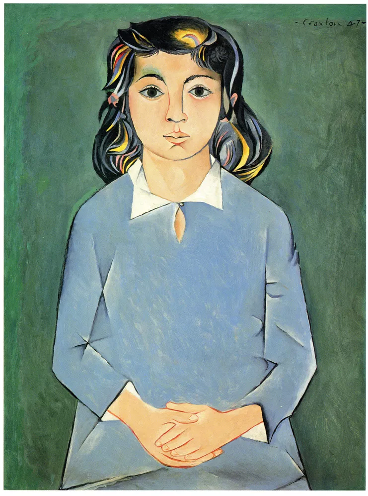 Προσωπογραφία της Ελένης , 1947 Λάδι σε χαρτί κολλημένο σε μουσαμά, 59 , 7 x 44 , 5 εκ. (Craxton Estate)