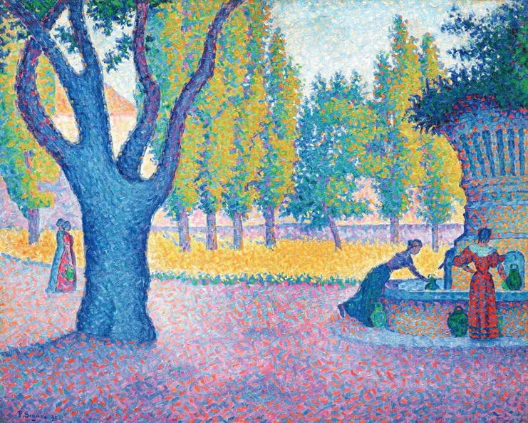 Paul Signac (1863-1935), &#39;Σαιν Τροπέ. Κρήνη στην Πλας ντε Λις», 1895. Λάδι σε καμβά, 65 x 81 εκ. Ιδιωτική Συλλογή