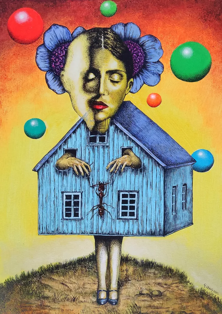 memories, 30x42 cm, acrylic on canvas, 2022