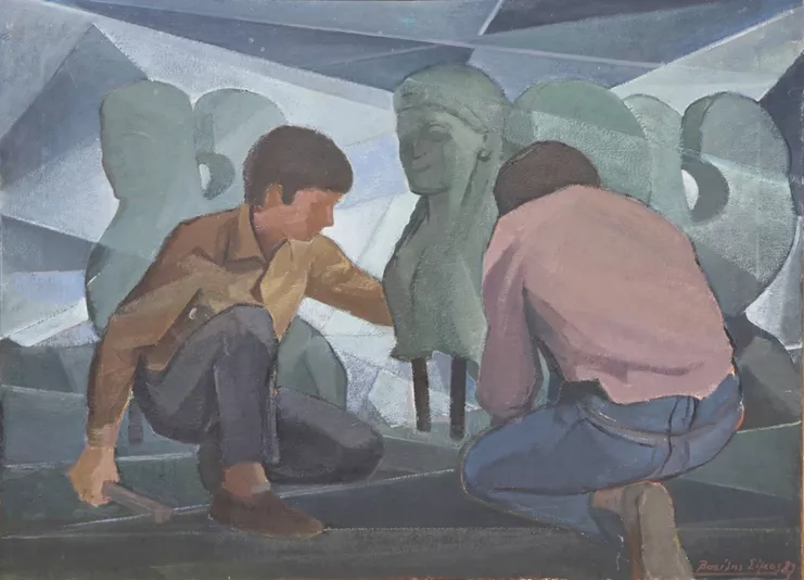 Δημιουργία, 1983, λάδι σε μουσαμά, 90 x 65 εκ.