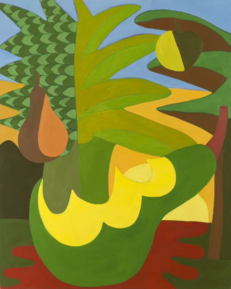 Αριστείδης Λάππας, «Death of a Fruit», 2022, oil on canvas, 200 x 160 cm