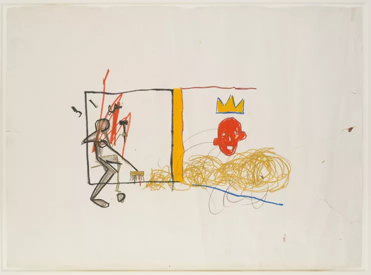 Jean-Michel Basquiat, Untitled, 1981. Oilstick on paper 42,5 x 58 cm.