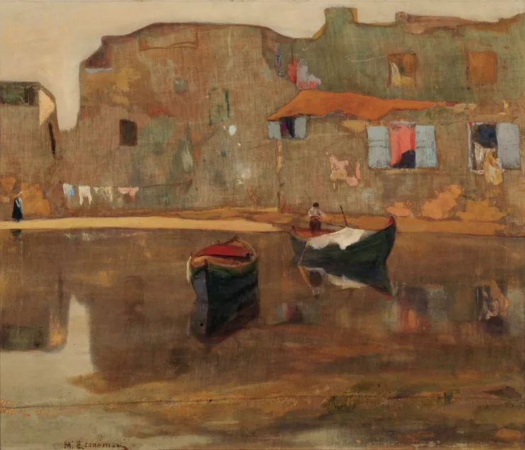 Μιχάλης Οικονόμου, &quot;Martigues&quot;, λάδι σε ύφασμα, 60x40 εκ, Ιδιωτική Συλλογή