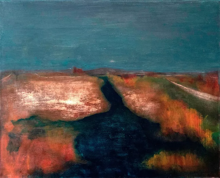 Απόστολος Ιτσκούδης, «Τerra mia». Ακρυλικά σε καμβά, 40x50 εκ., 2018