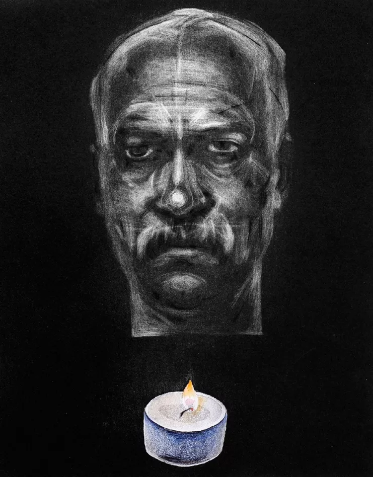 Κεφάλι (αυτοπροσωπογραφία), Χρόνης Μπότσογλου (1997)