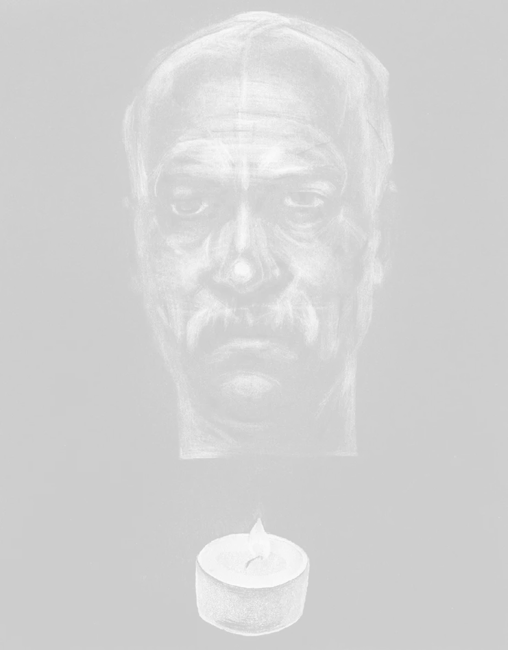 Κεφάλι (αυτοπροσωπογραφία), Χρόνης Μπότσογλου (1997)