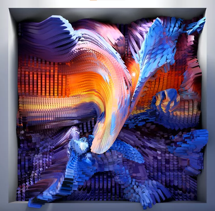 Quantum Memories - Probability - Square 05 Refik Anadol