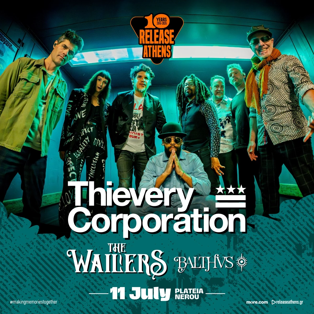 Thievery Corporation, The Wailers και BALTHVS, στην Πλατεία Νερού.