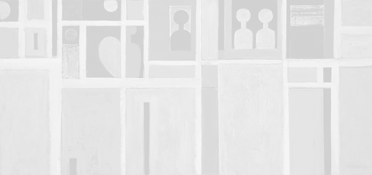 Γιάννης Μόραλης, Θησείο Β’ , 1963. Κόλλα βιναβίλ σε καμβά