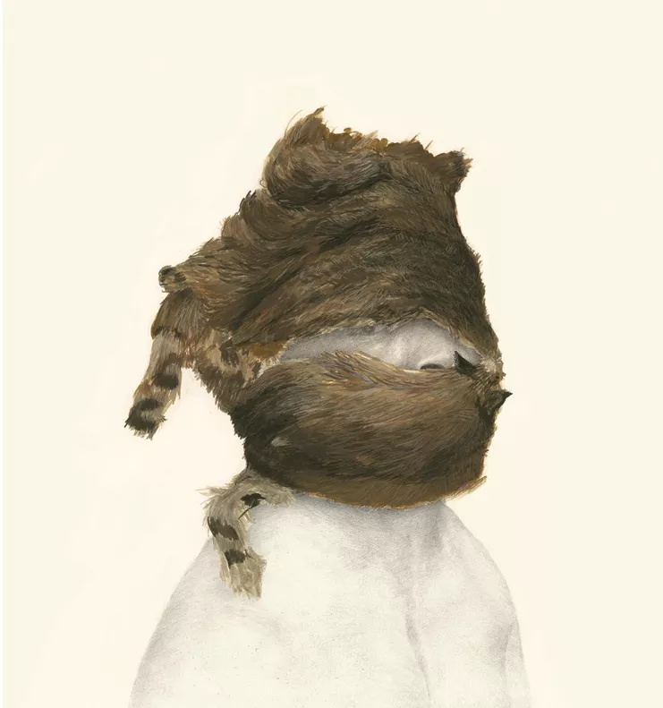 &quot;Σε μια Βάκχη (Η μεταμόρφωση του Πενθέα)&quot;, 2023, γραφίτης και γκουάς σε χαρτί 38,1 x 35,56 εκ.