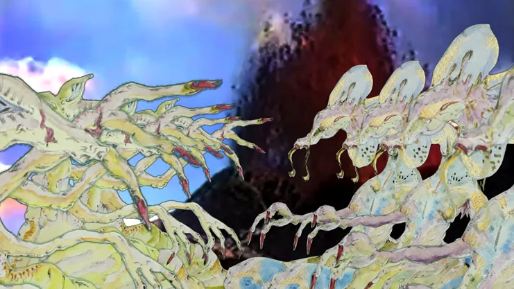 «Eros walks volcanic conjuring», κινούμενη εικόνα - βιντεοεγκατάσταση, 5’, 2023.