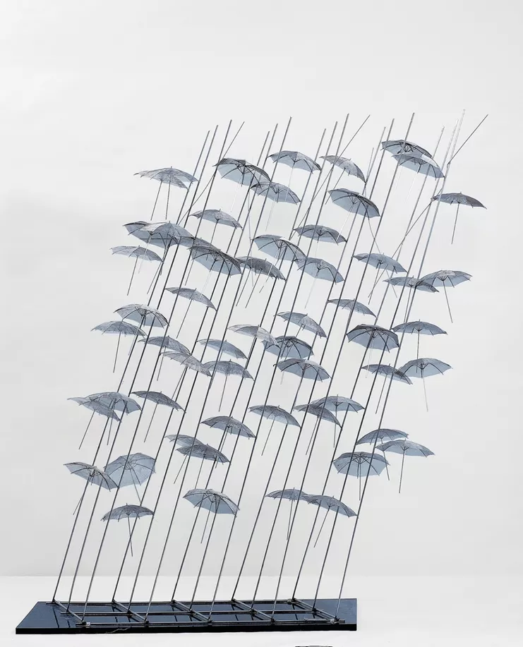 &quot;Ομπρέλες&quot;, 50cm, 1999, ανοξείδωτος χάλυβας