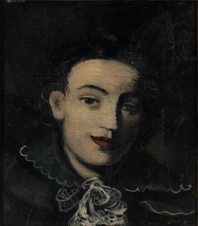 The Human Condition Derain-Portrait de jeune fille sur fond noir
