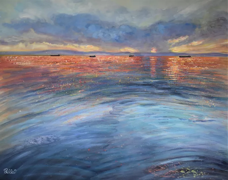 Stella Sevastopoulos, Vessels 1, 80x100cm, Ακρυλικά σε καμβά