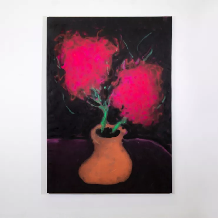 The Callas (Lakis & Aris Ionas) "Suddenly last summer" 2023. Acrylics, spray colors on canvas 190x135 cm