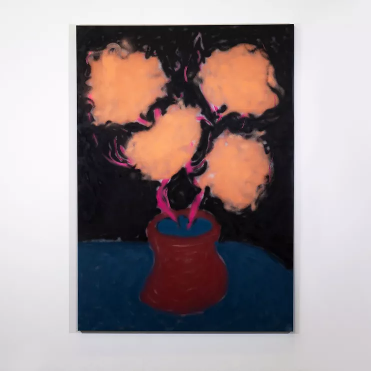 The Callas (Lakis & Aris Ionas) "How Soon is Now" 2023. Acrylics, spray colors on canvas 190x135 cm