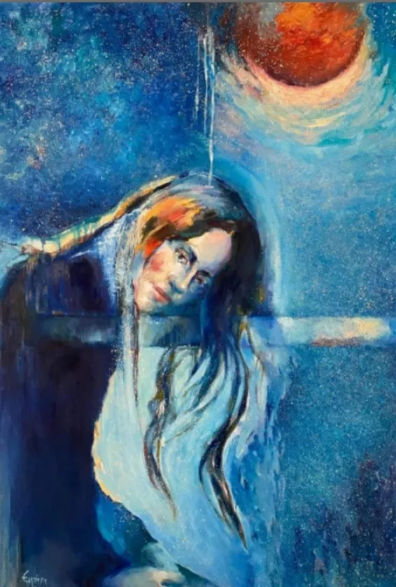 &#39;&#39;ΑΛΙΚΟ ΦΕΓΓΑΡΙ&#39;&#39;, 2021, Λάδι σε καμβά, 70x100 εκ.