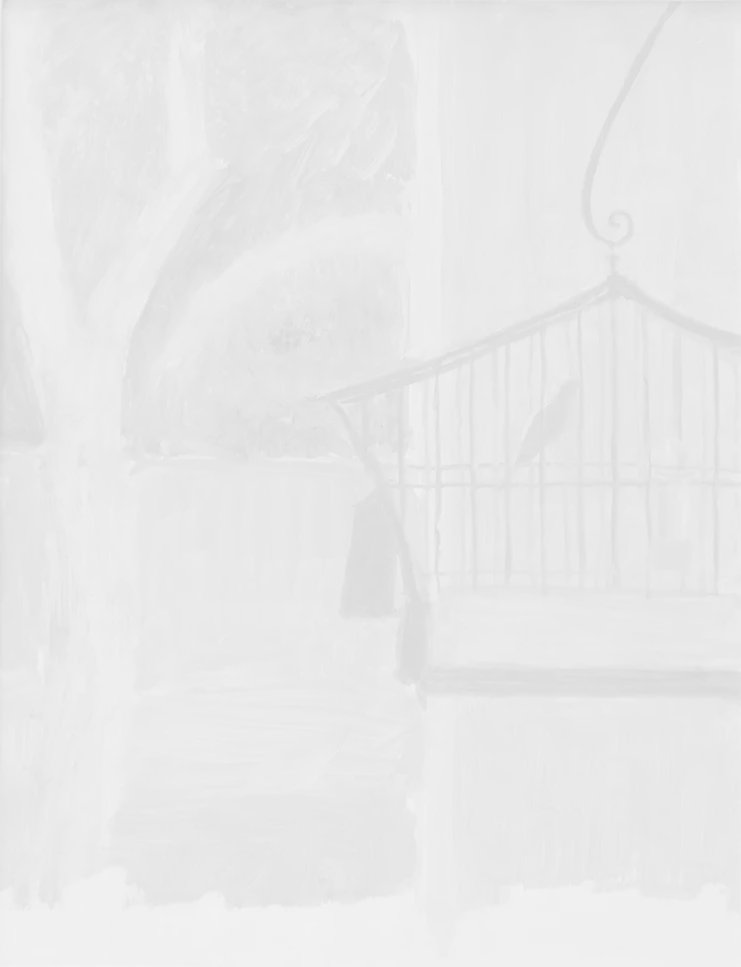 Ανδρέας Βουρλούμης Καναρίνι. Λάδι σε κόντρα πλακέ 45 x 35 εκ. Ιδιωτική συλλογή