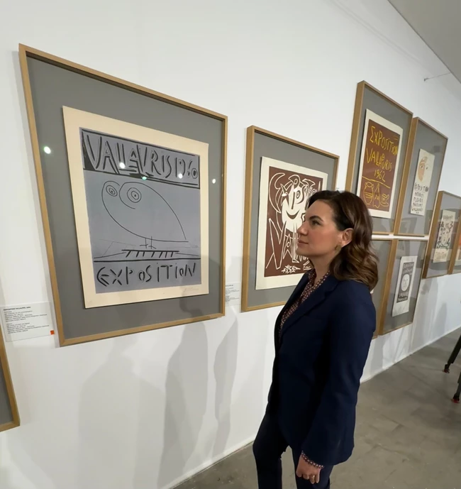 Η Όλγα Κεφαλογιάννη στην έκθεση