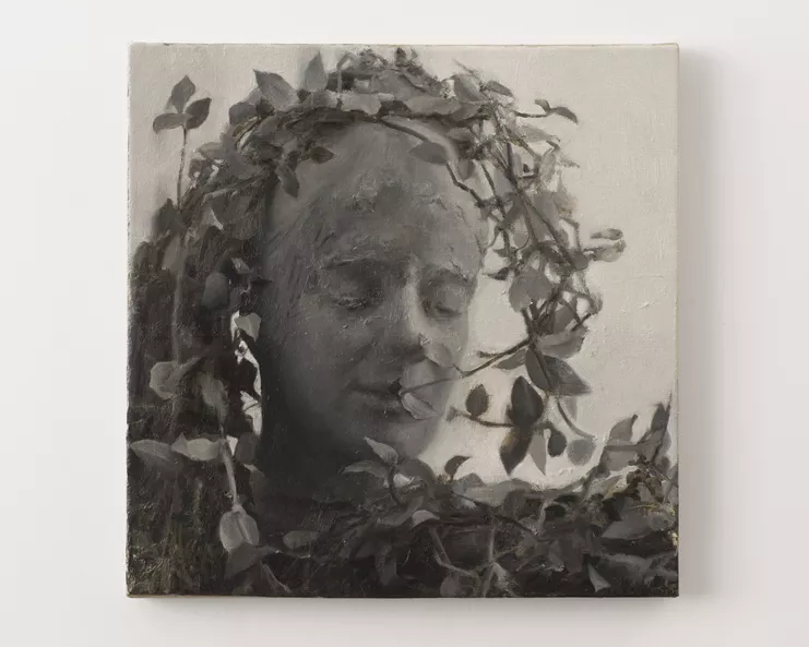 «Λουμ λουπ φραγκμεντ», 2022, λάδι σε καμβά, 35 x 35 εκ.